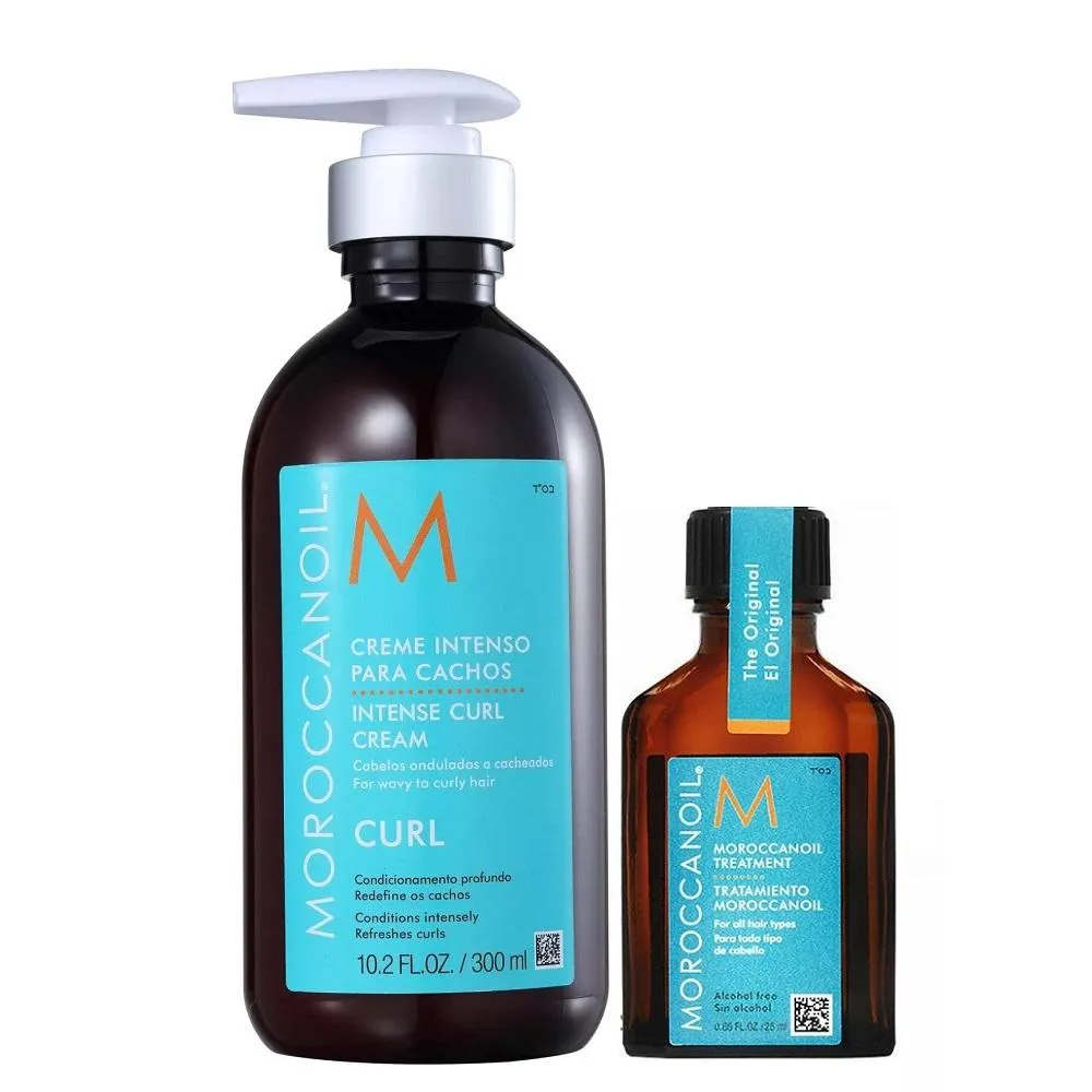MOROCCANOIL CREME INTENSO PARA CACHOS 300ML + ÓLEO 25ML