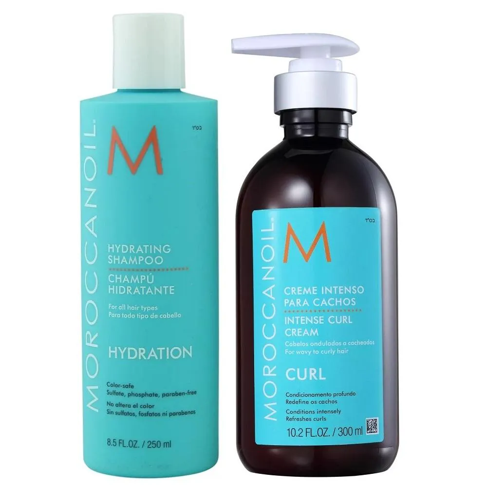 MOROCCANOIL HYDRATING SHAMPOO 250ML + CREME INTENSO PARA CACHOS 300ML