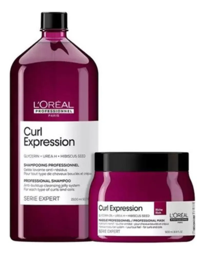 L'ORéAL CURL EXPRESSION SHAMPOO 1500ML + MáSCARA RICHE 500G
