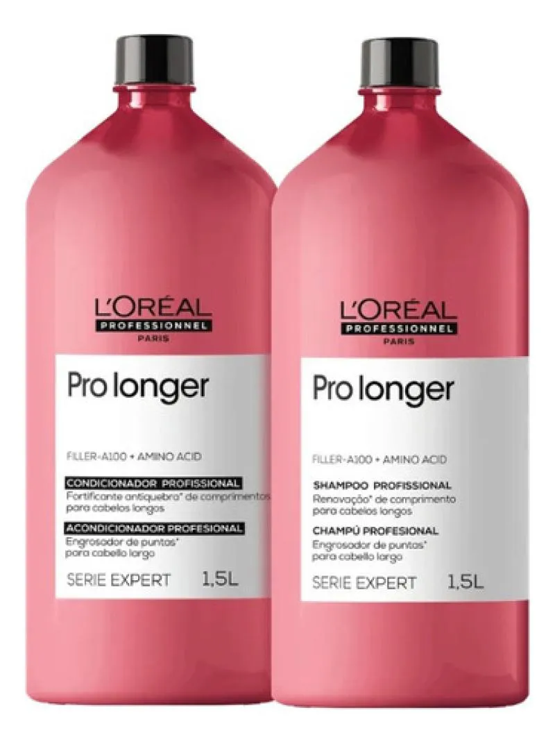 KIT LORéAL PRO LONGER SHAMPOO 1500ML + CONDICIONADOR 1500ML