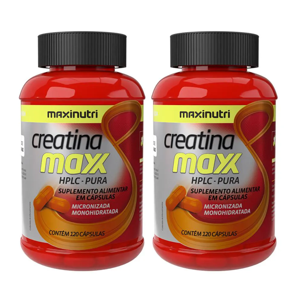 KIT 2 CREATINA MAXX CáPSULAS 750MG 120 CáPSULAS MAXINUTRI
