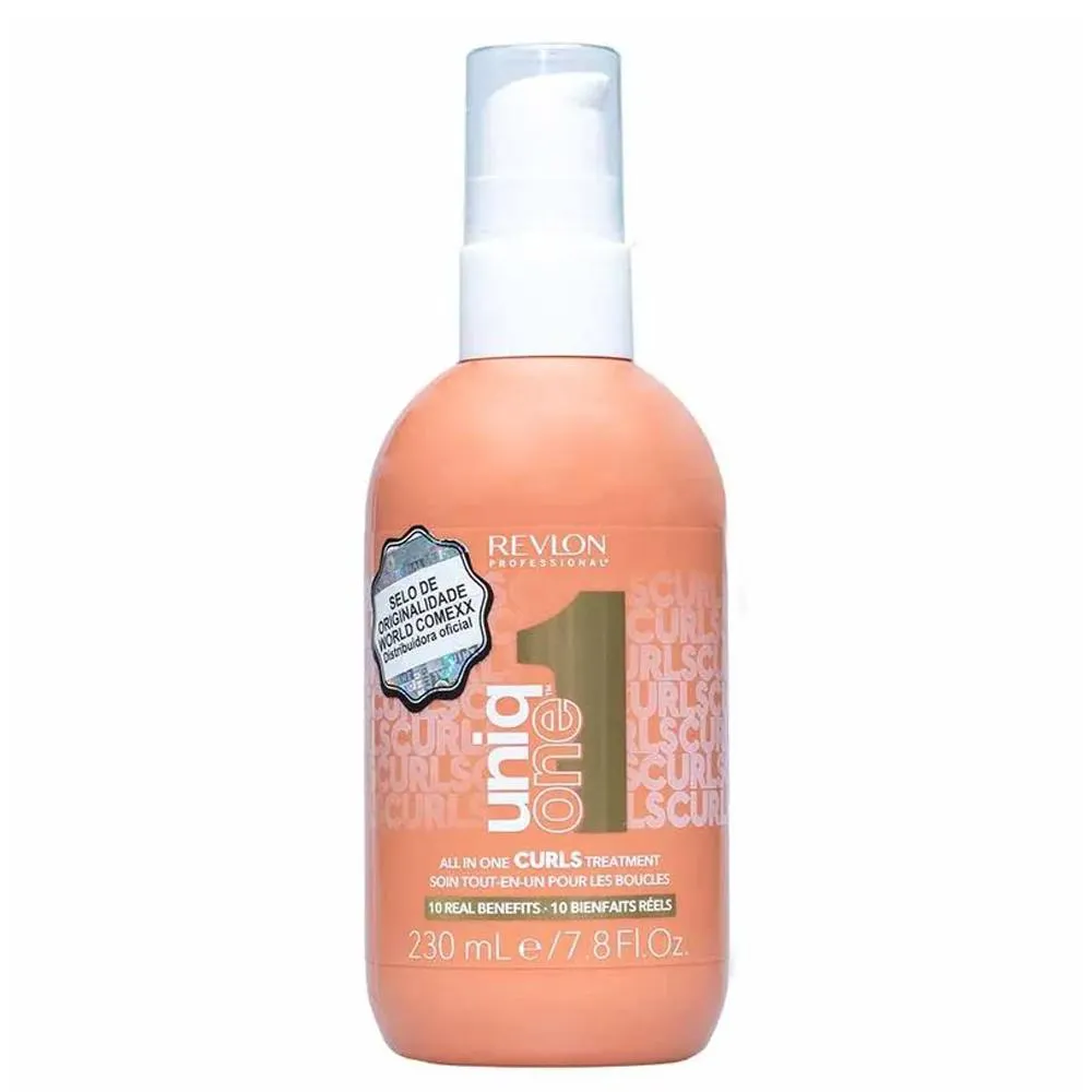 REVLON PROFESSIONAL UNIQ ONE CURLS TREATMENT MáSCARA EM SPRAY LARANJA 230ML