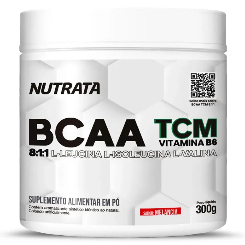 BCAA TCM 8:1:1 MELANCIA 300G NUTRATA VITAMINA B6