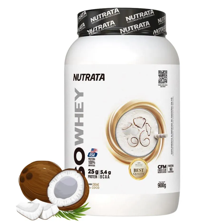 ISO WHEY NUTRATA 900G CREME COCO - 25G PROTEINA