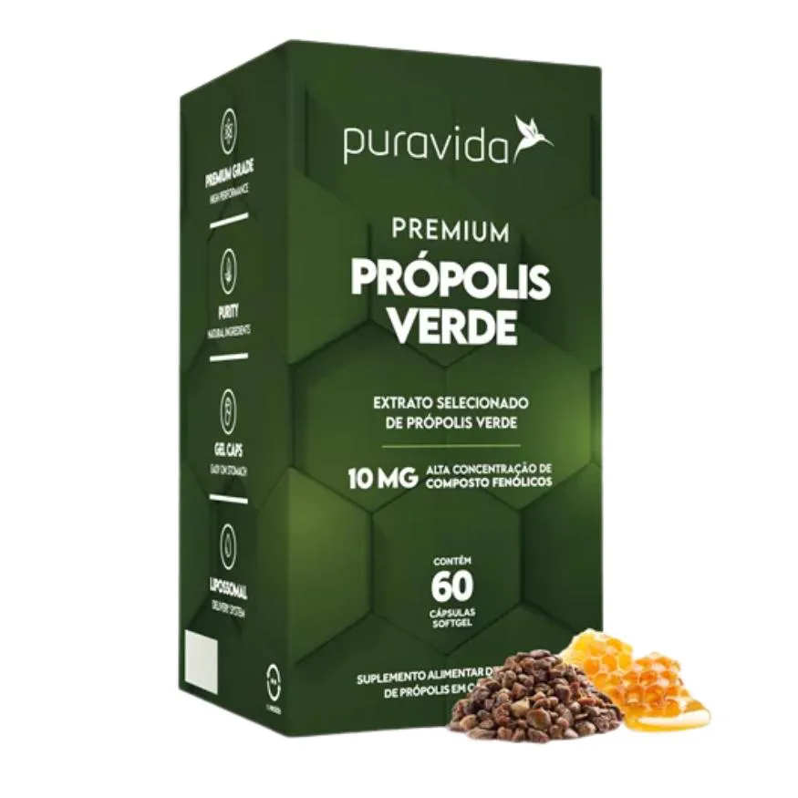 PROPOLIS PREMIUM VERDE 10 MG 60CPS PURA VIDA