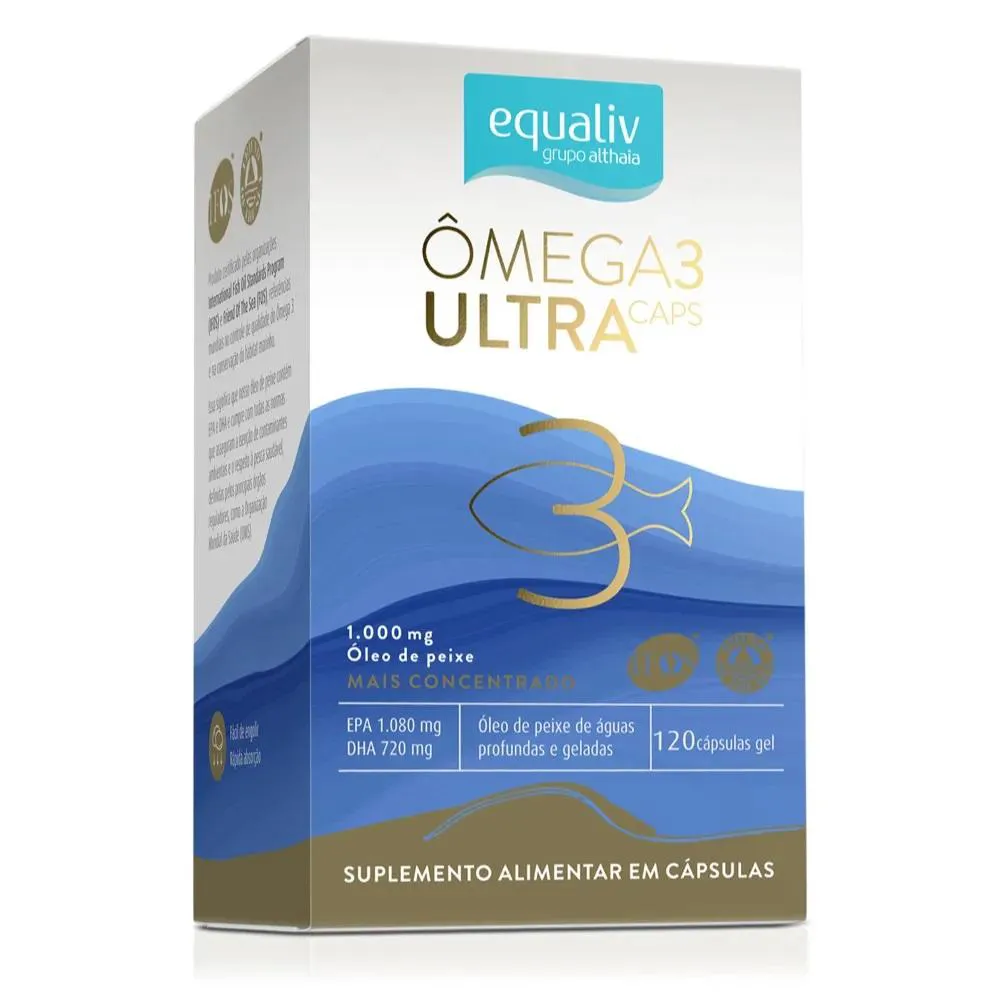 SUPLEMENTO EQUALIV OMêGA 3 ULTRA CAPS +CONCENTRADO 60CPS GEL