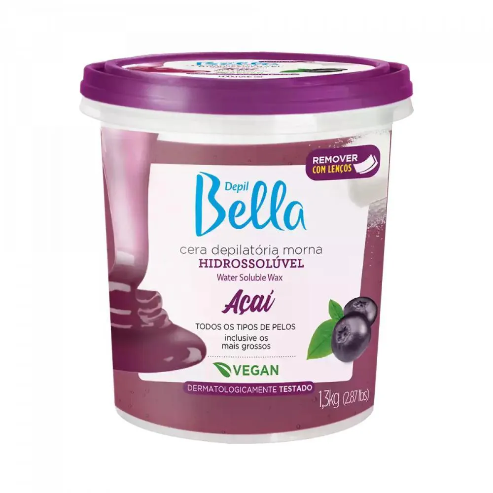 CERA DEPIL BELLA HIDROSSOLúVEL AçAí 1300G