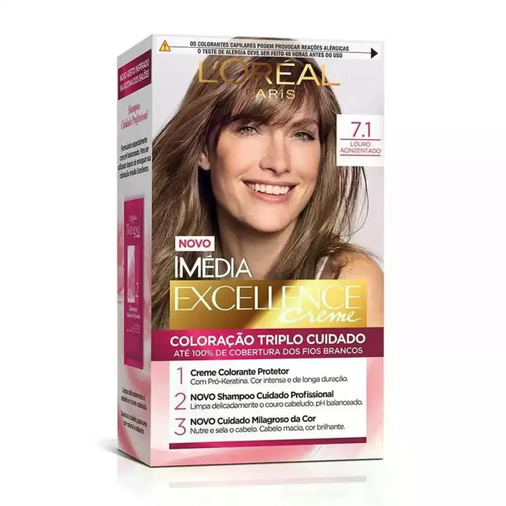 COLORAçãO IMEDIA 71 LOIRO ACINZENTADO LOREAL