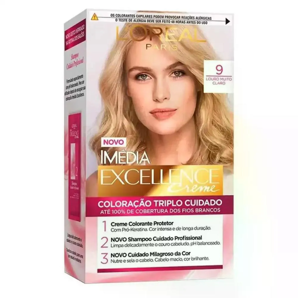 COLORAçãO IMEDIA 90 LOIRO MéDIO CLARO LOREAL