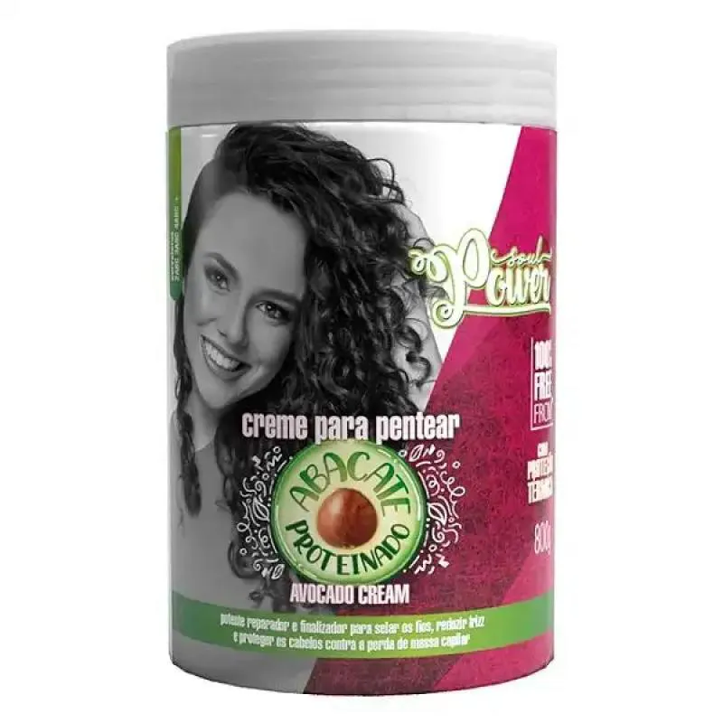 CREME DE PENTEAR ABACATE AVOCADO CREAM SOUL POWER 800G