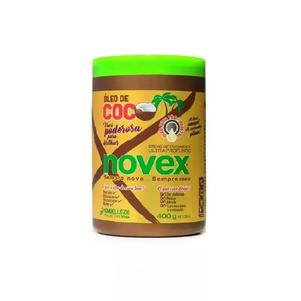 MáSCARA ÓLEO DE COCO NOVEX 400G