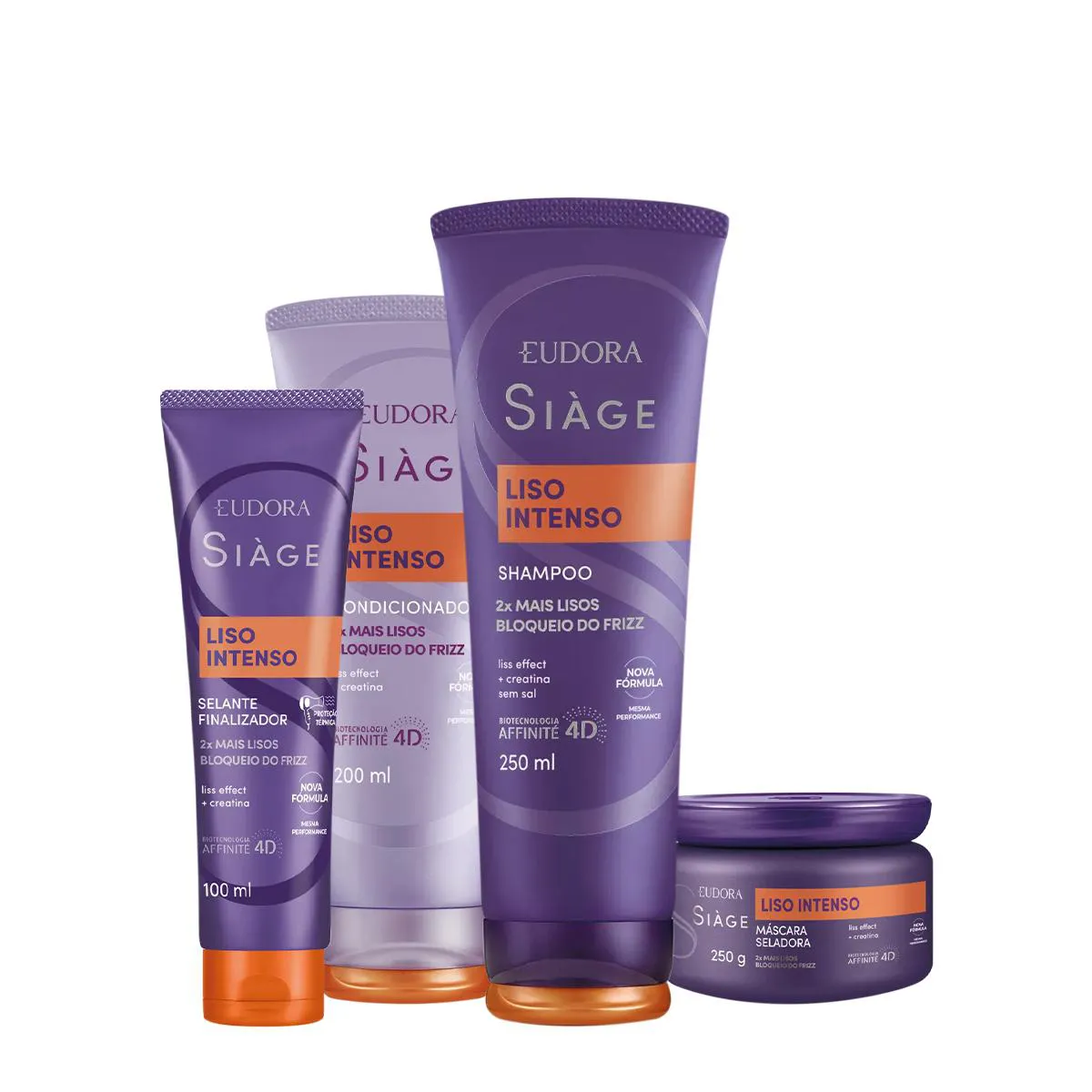 KIT EUDORA SIàGE LISO INTENSO HAIR CARE TOTAL (4 PRODUTOS)