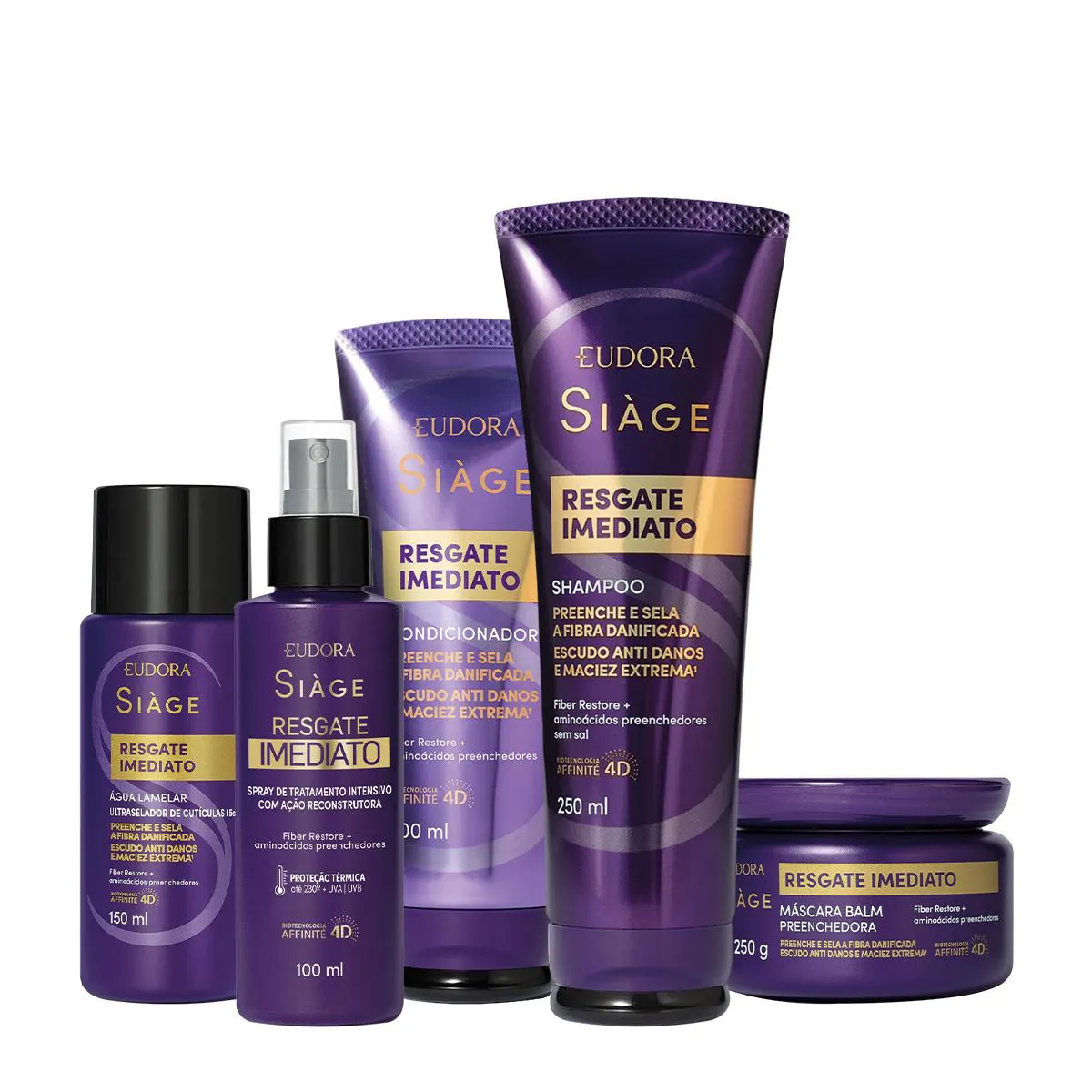 KIT EUDORA SIàGE RESGATE IMEDIATO HAIR CARE TOTAL (5 PRODUTOS)