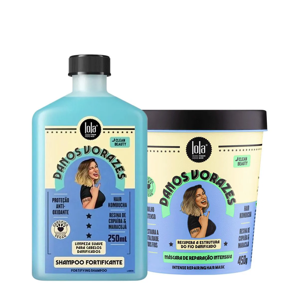 KIT LOLA FROM RIO DANOS VORAZES SHAMPOO MáSCARA (2 PRODUTOS)