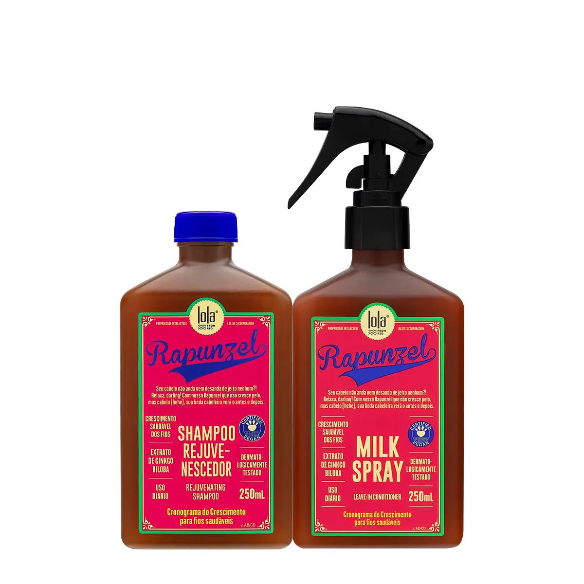 KIT LOLA FROM RIO RAPUNZEL MILK SHAMPOO LEAVE-IN (2 PRODUTOS)