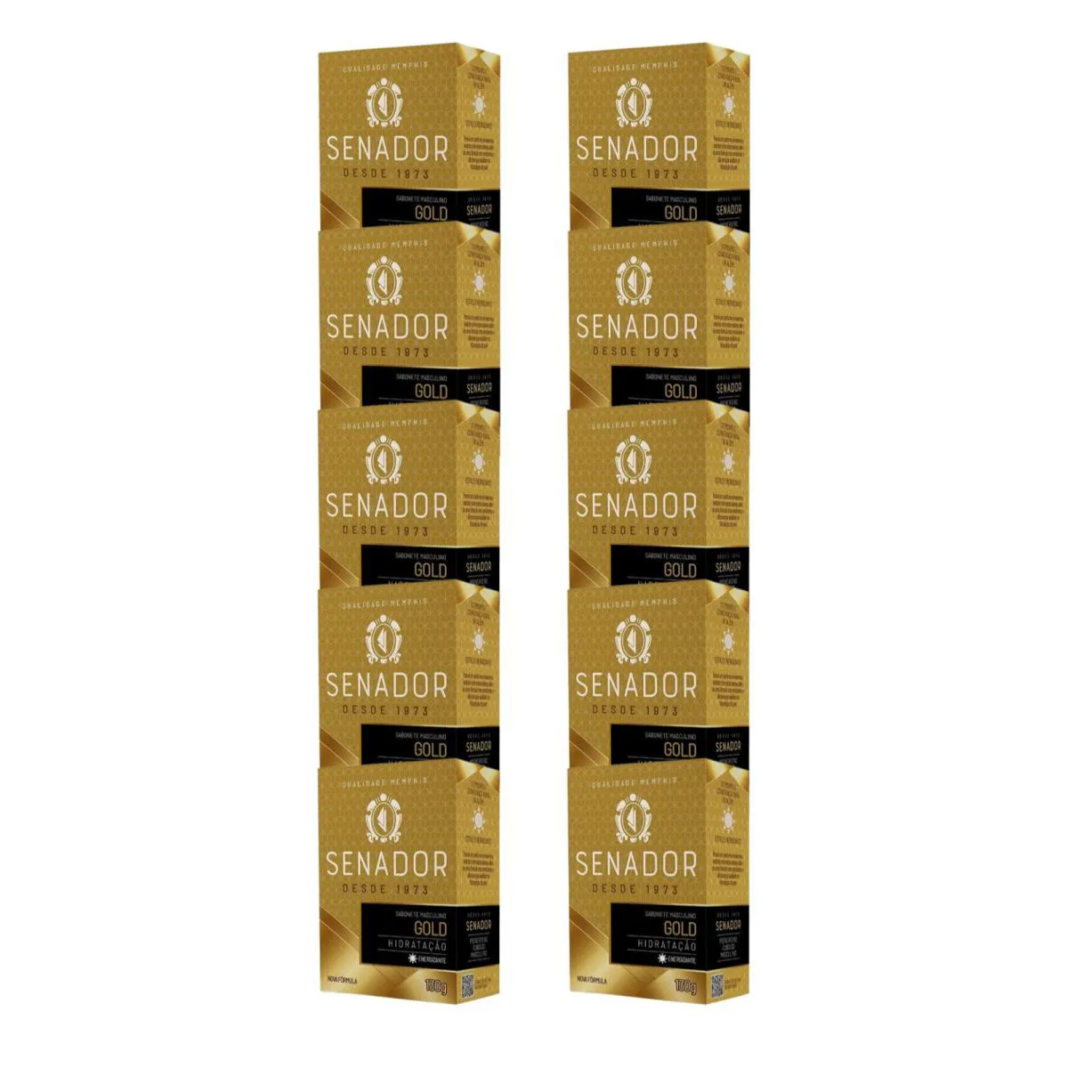KIT 10X SABONETE SENADOR GOLD 130G - MEMPHIS