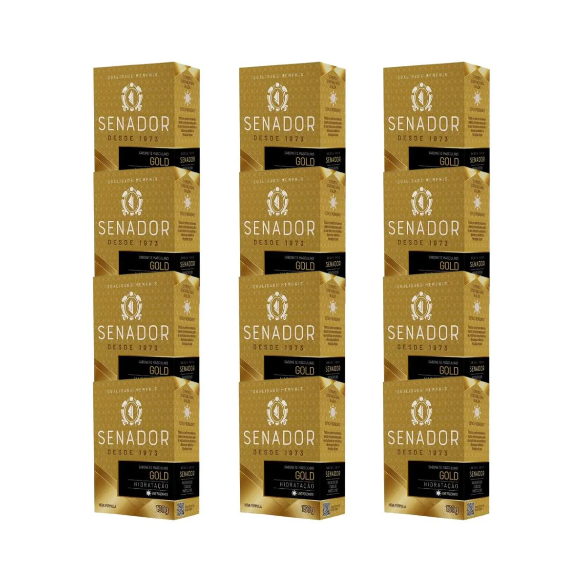 KIT 12X SABONETE SENADOR GOLD 130G - MEMPHIS