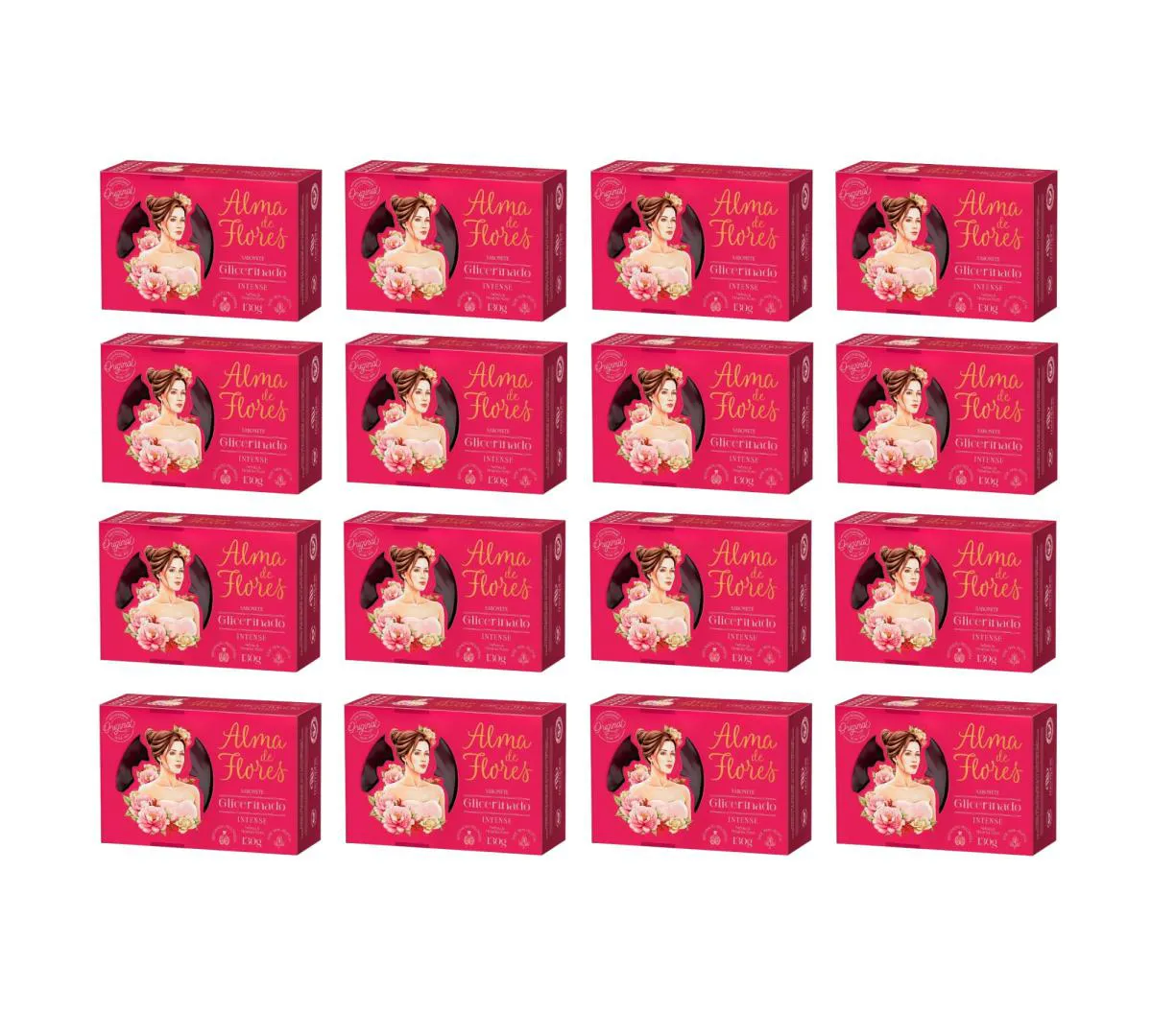 KIT 16X SABONETE ALMA DE FLORES INTENSE 130G - MEMPHIS
