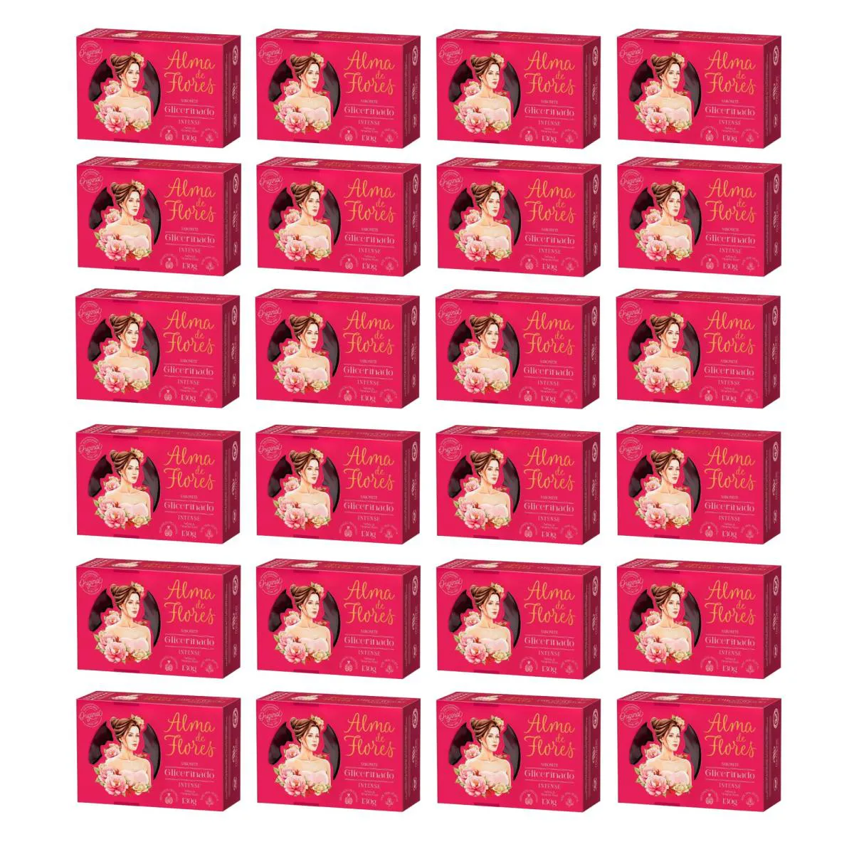KIT 24X SABONETE ALMA DE FLORES INTENSE 130G - MEMPHIS