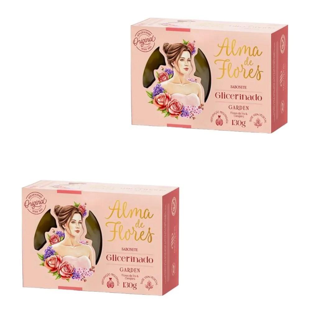 KIT 2X SABONETE ALMA DE FLORES GARDEN 130G - MEMPHIS