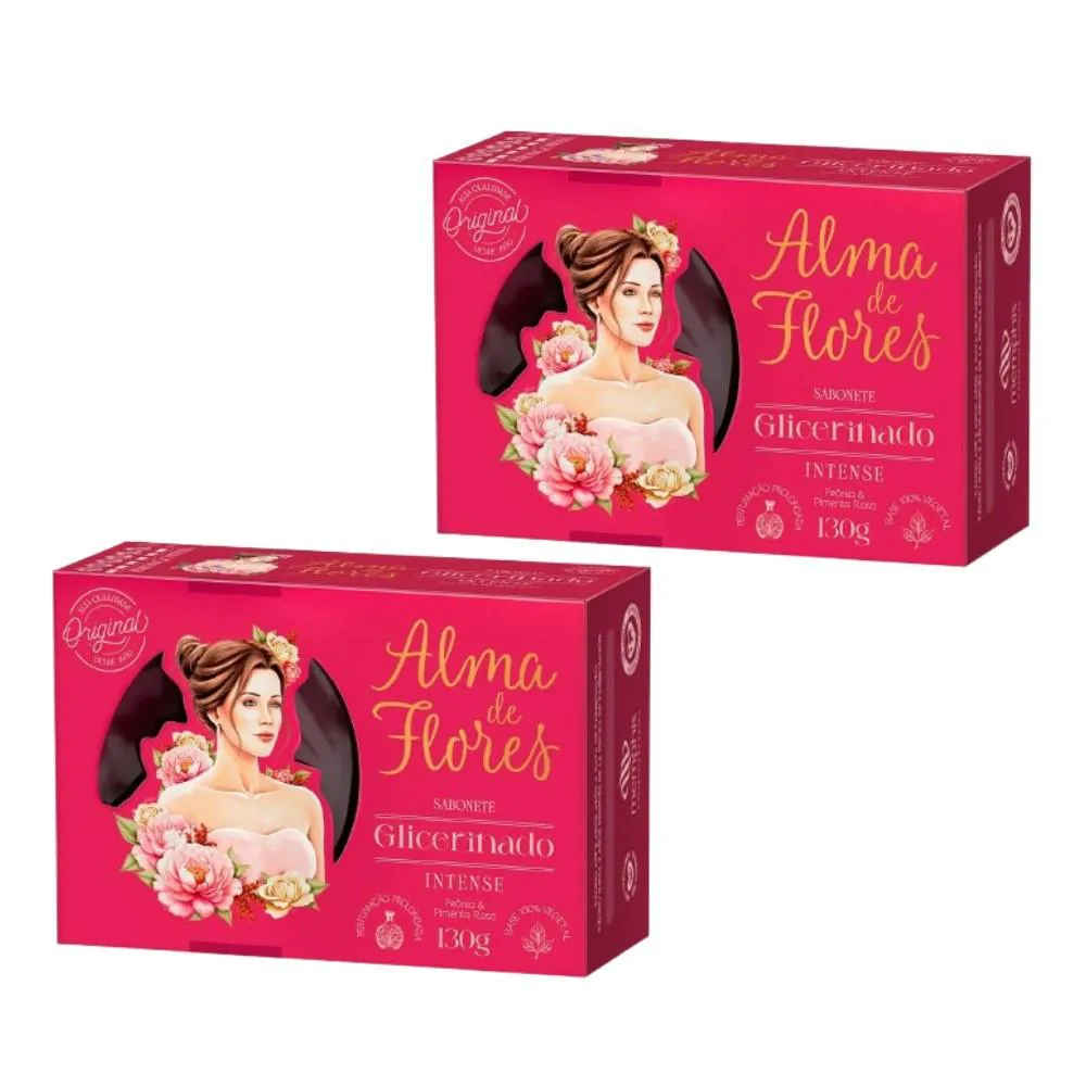 KIT 2X SABONETE ALMA DE FLORES INTENSE 130G - MEMPHIS