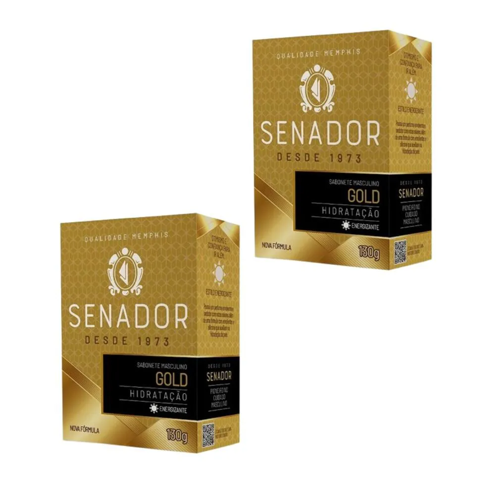 KIT 2X SABONETE SENADOR GOLD 130G - MEMPHIS