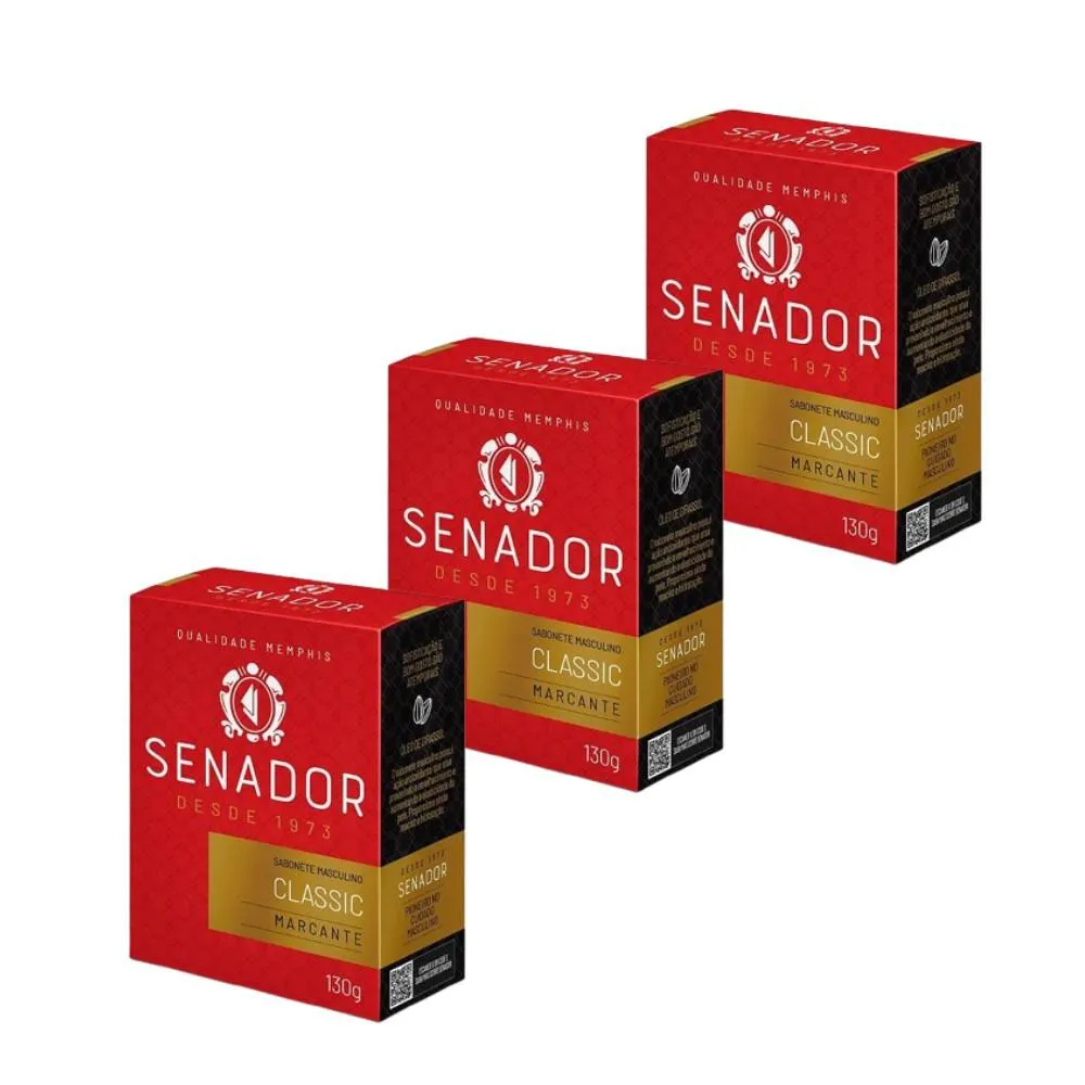 KIT 3X SABONETE SENADOR CLASSIC 130G - MEMPHIS