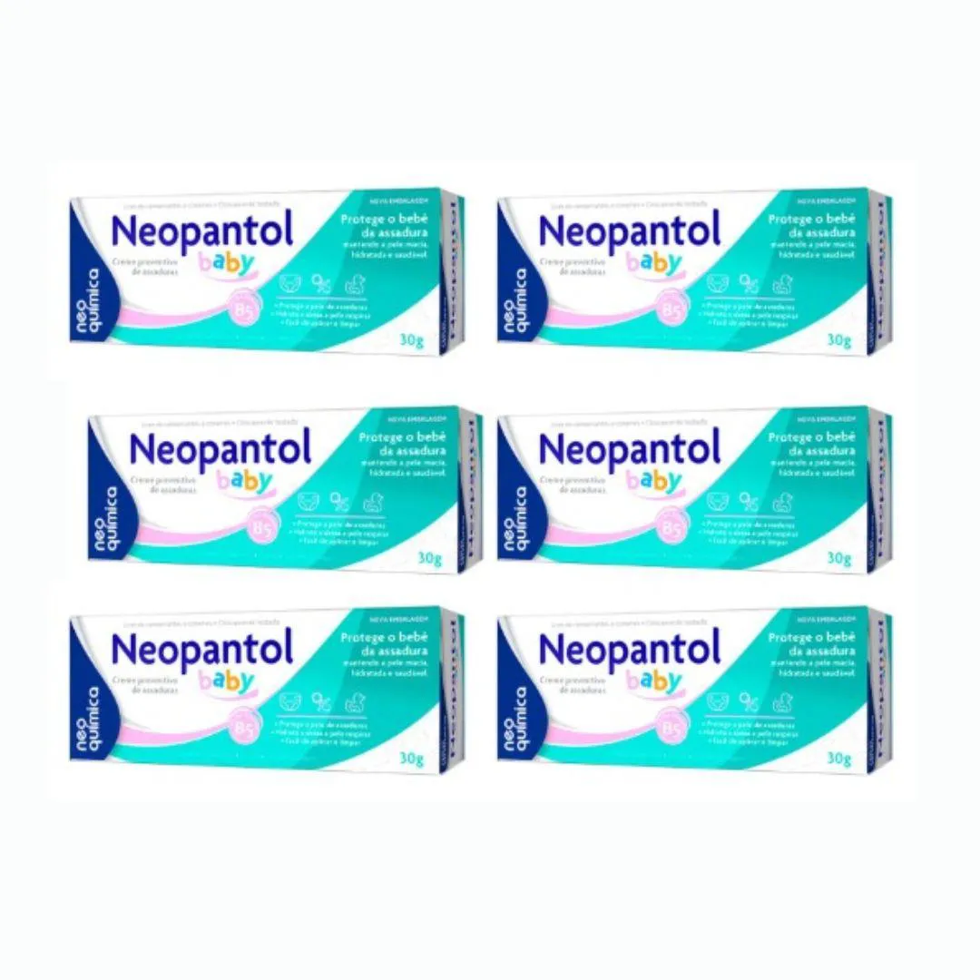 KIT 6X CREME DE ASSADURAS NEOPANTOL BABY - NEO QUíMICA