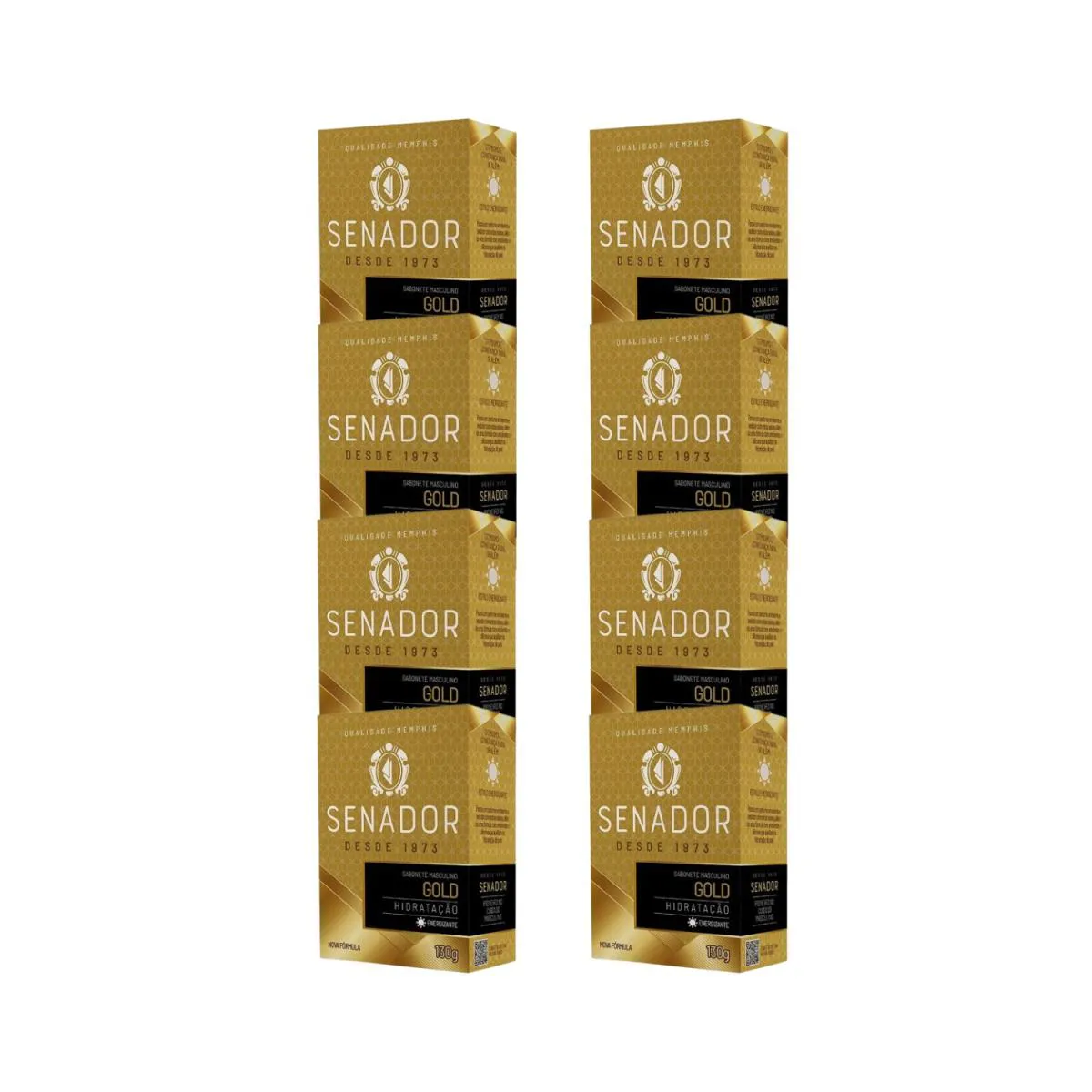KIT 8X SABONETE SENADOR GOLD 130G - MEMPHIS