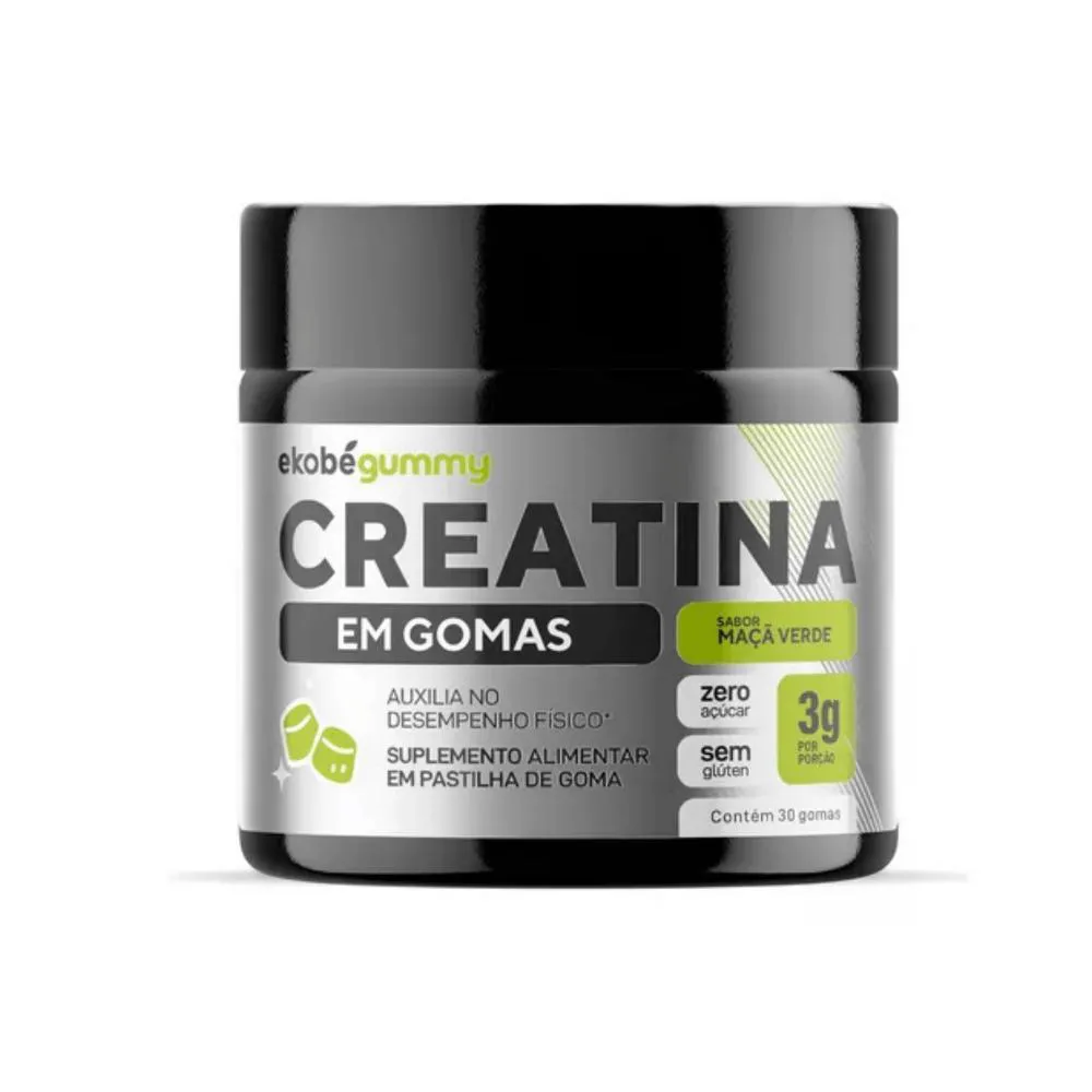 GOMAS DE CREATINA MONOHIDRATADA - SABOR MAçã VERDE C/ 30 UNIDADES