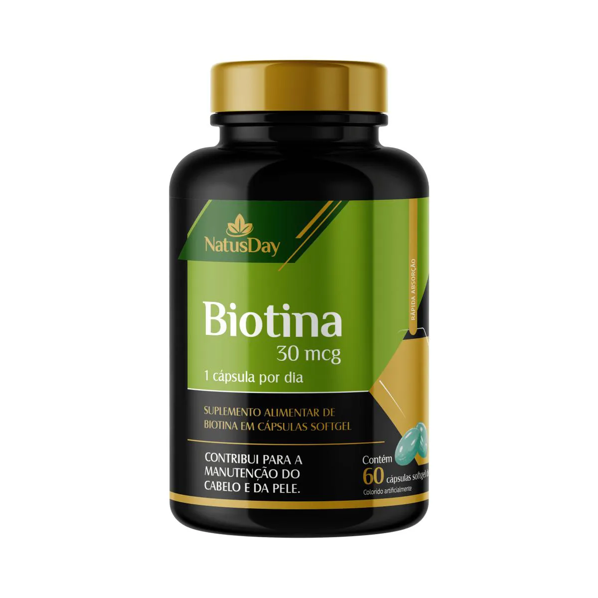 BIOTINA - 60 CáPSULAS - NATUSDAY
