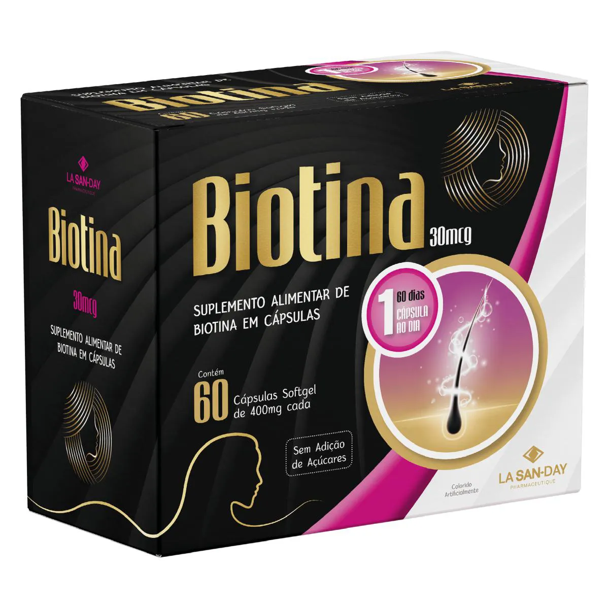 BIOTINA - 60 CáPSULAS -  LA SAN DAY