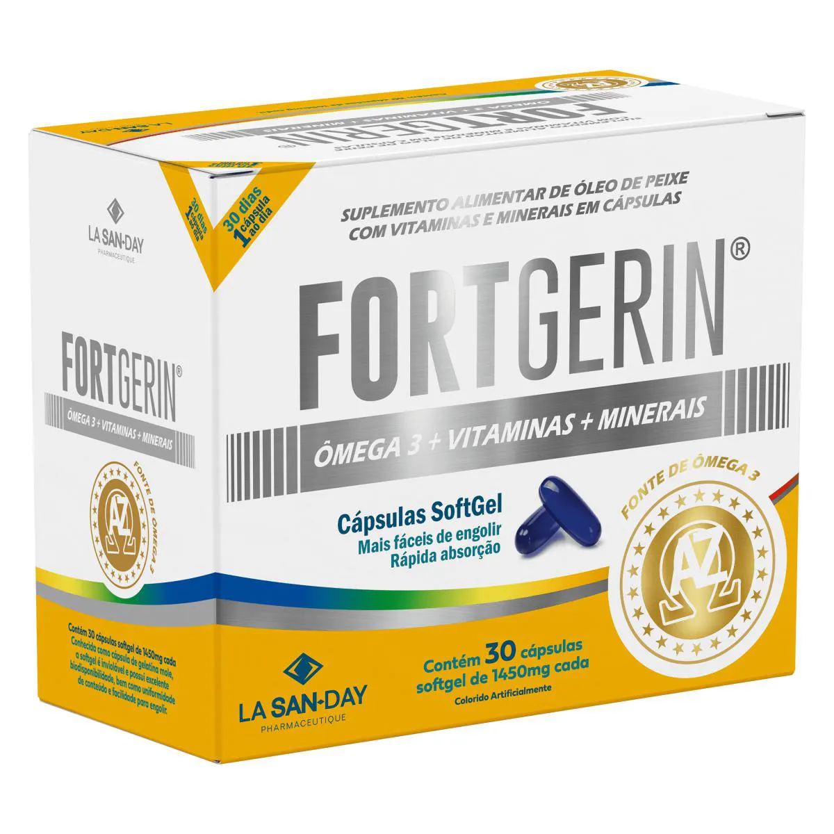 FORTGERIN AZ + ÔMEGA - 30 CáPSULAS - LA SAN DAY