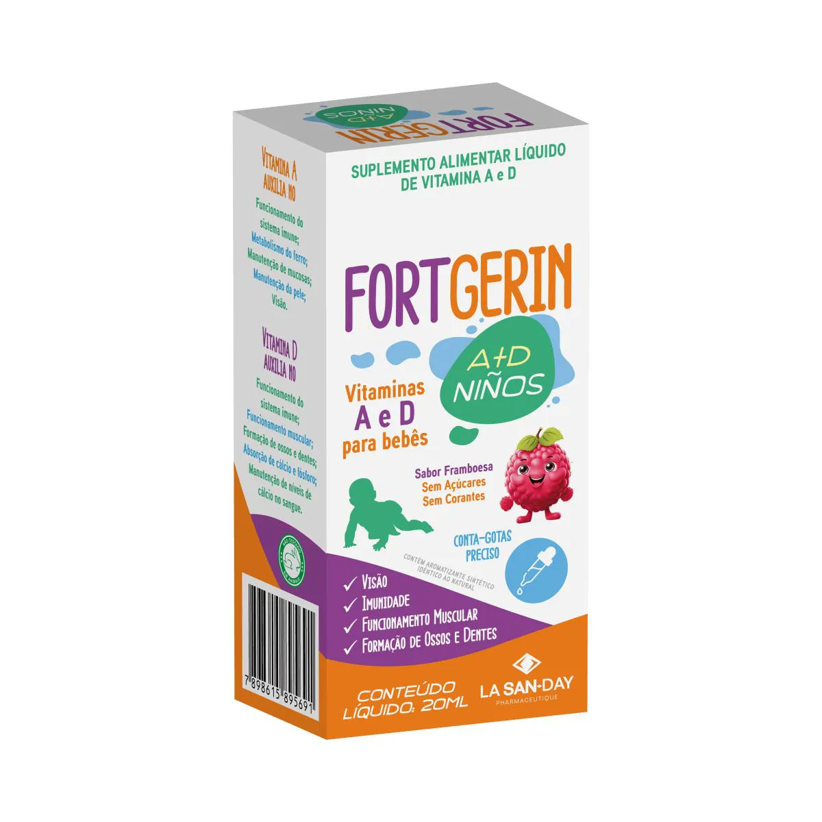 FORTGERIN NIñOS VITAMINA A+D GOTAS - 20ML - LA SAN DAY