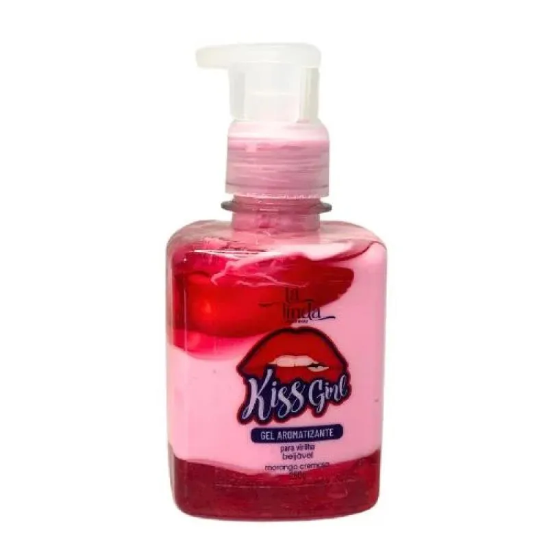 GEL AROMATIZANTE BEIJáVEL P/ VIRILHA KISS GIRL MORANGO 250G