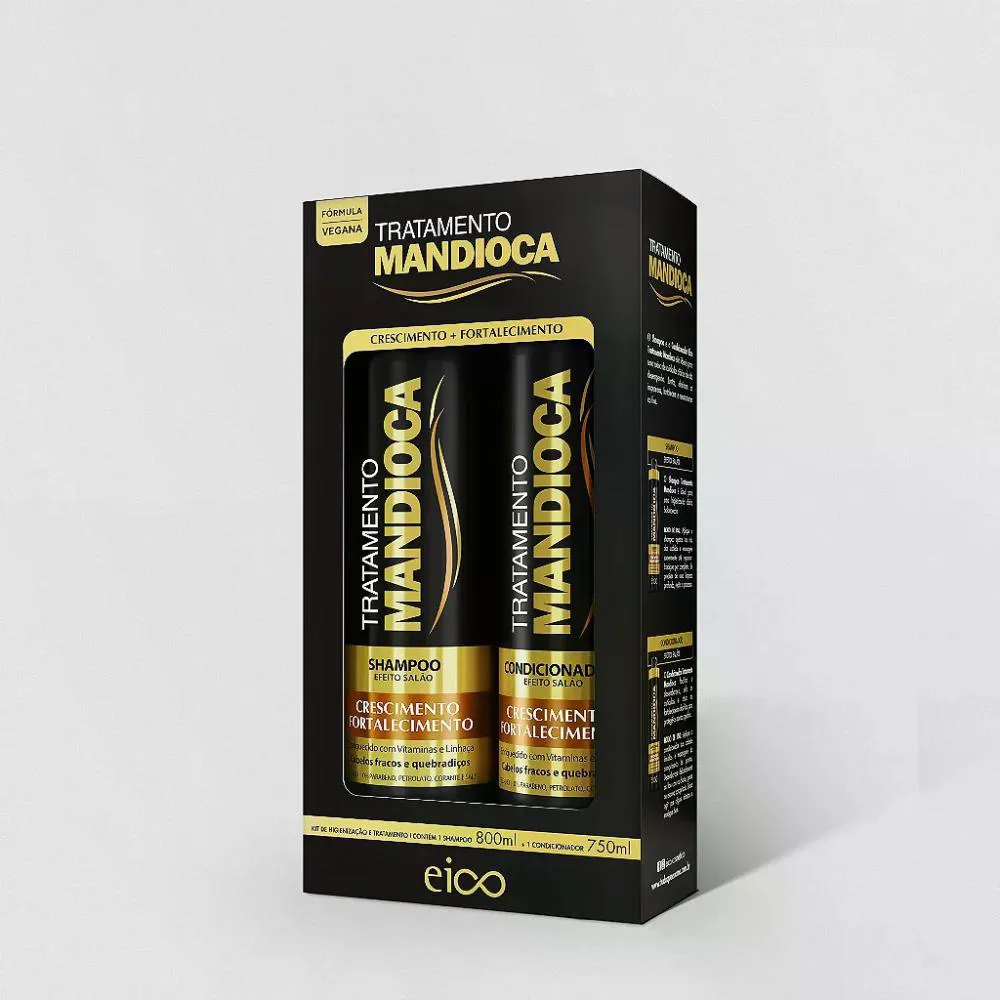 KIT SHAMPOO+CONDICIONADOR EICO TRAT.MANDIOCA 850ML