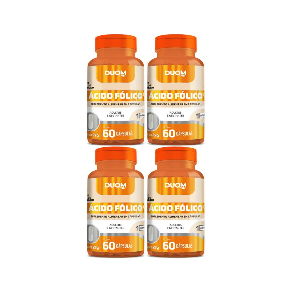 KIT 4 ÁCIDO FóLICO B9 - 60 CAPS - DUOM