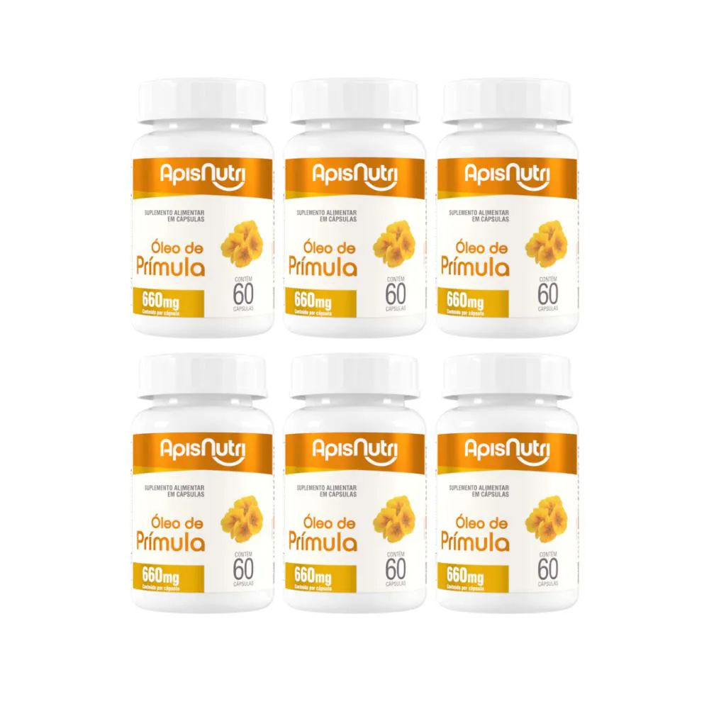 KIT 6 ÓLEO DE PRíMULA 660MG - 60 CAPS - APISNUTRI