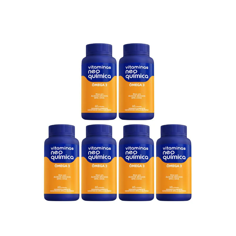 KIT 6 ÔMEGA 3 EPA DHA - 60 CAPS - NEO QUIMICA