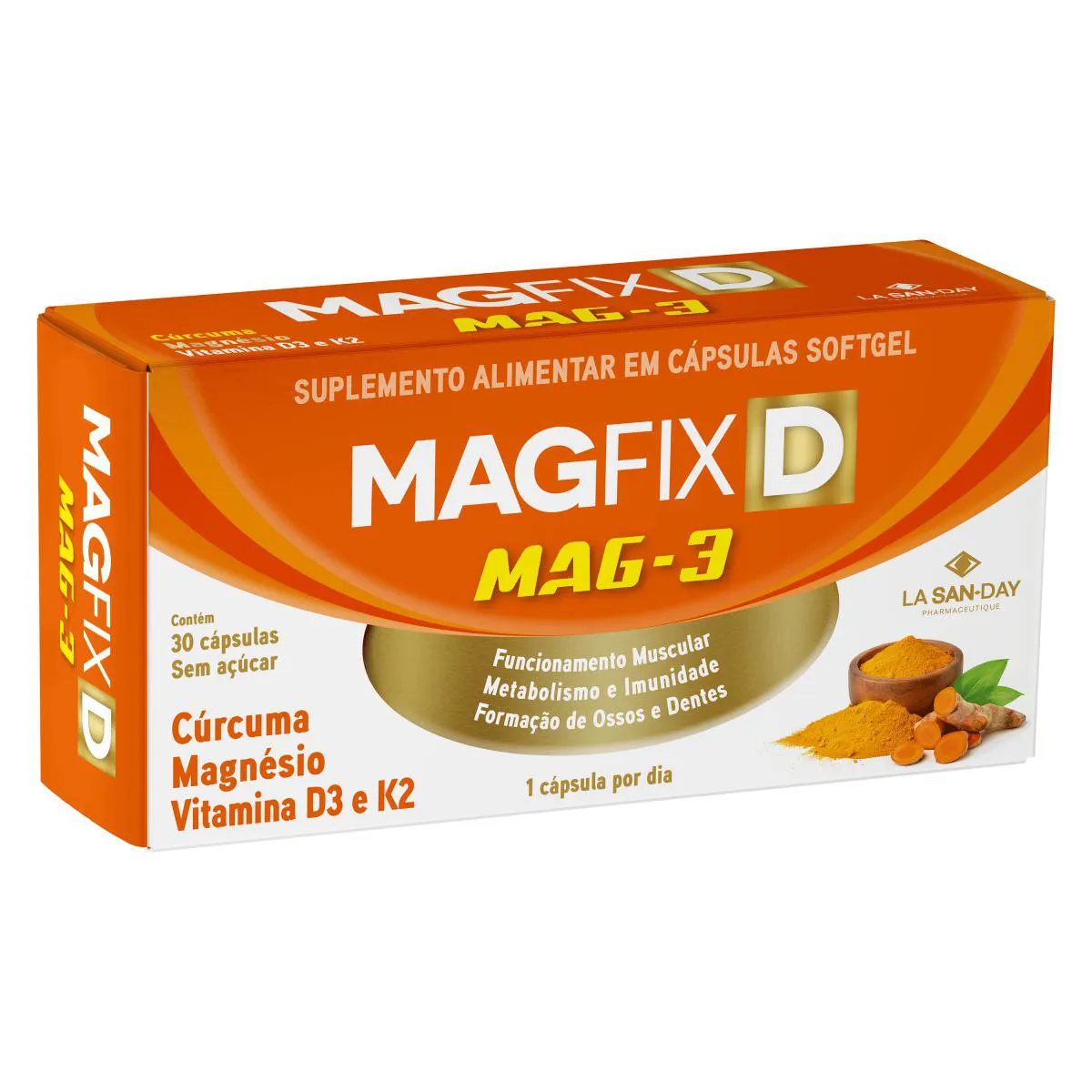 MAGFIX D MAG-3 - 30 CáPSULAS - LA SAN DAY