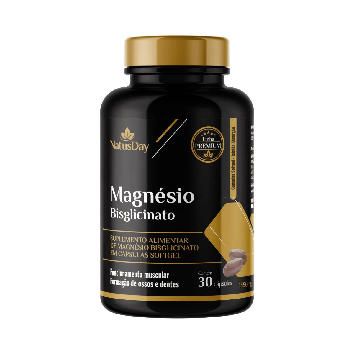 MAGNéSIO BISGLICINATO - 30 CáPSULAS - NATUSDAY PREMIUM