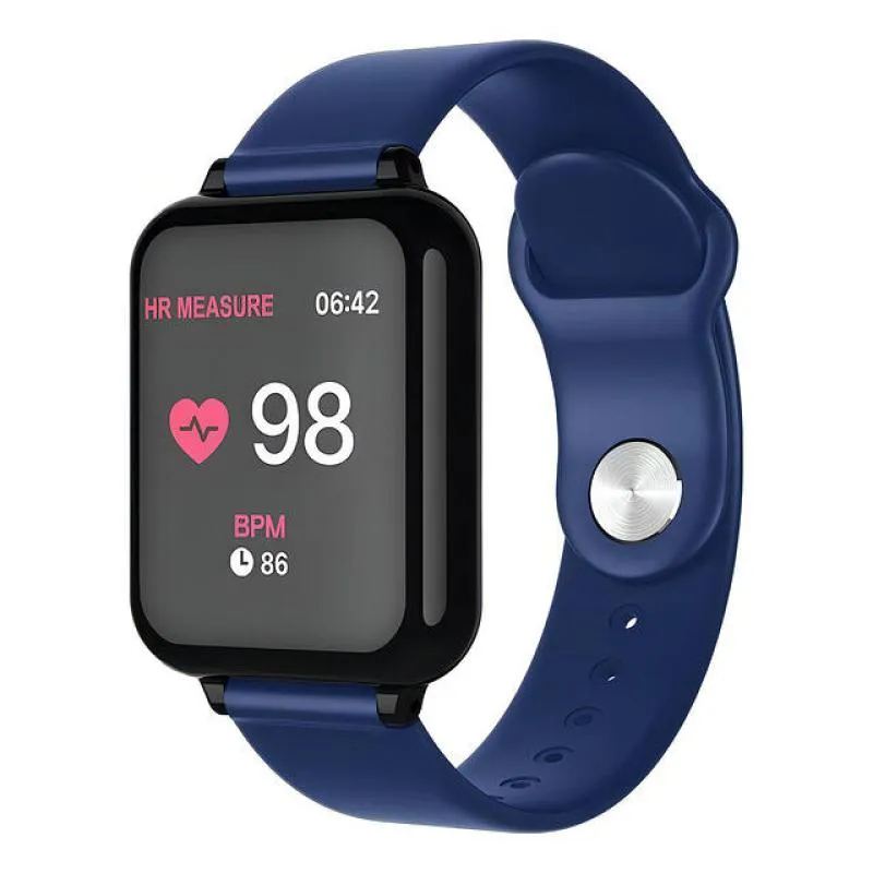 RELóGIO INTELIGENTE B57 SMARTWATCH MONITOR CARDíACO PRESSãO IOS ANDROID - AZUL