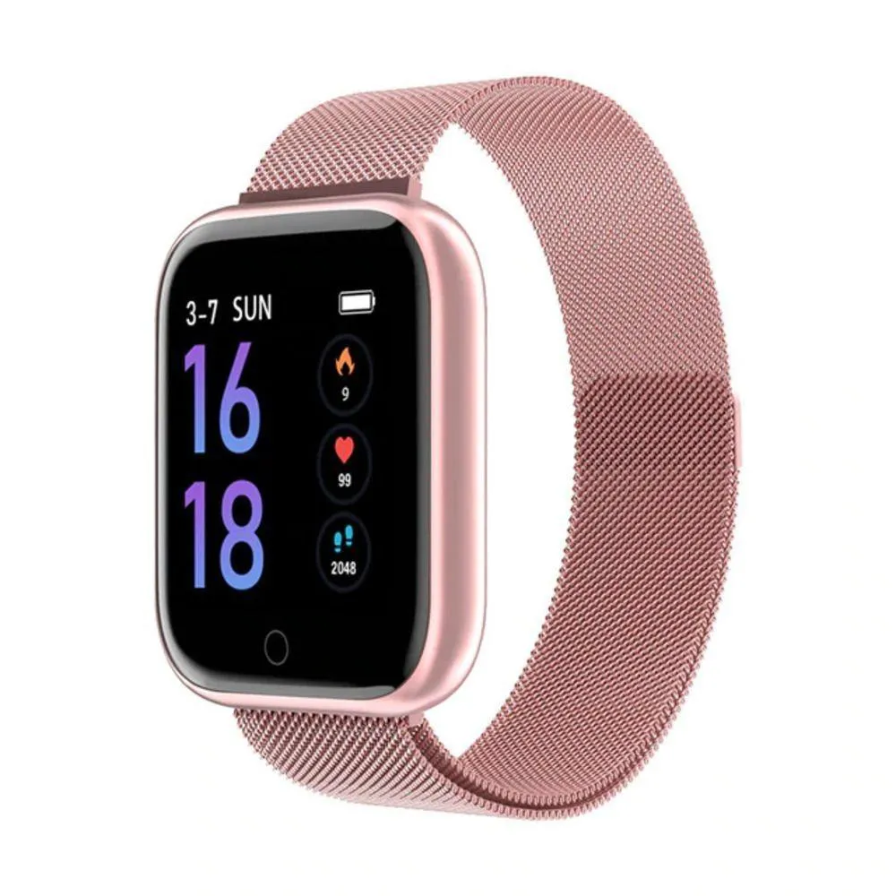 RELóGIO SMART WATCH ESPORTIVO T80 BLUETOOTH ANDROID E IOS - ROSA