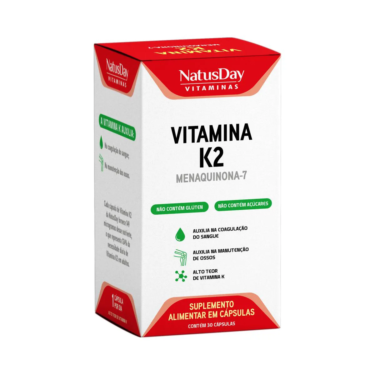 VITAMINA K2 - 30 CáPSULAS - NATUSDAY