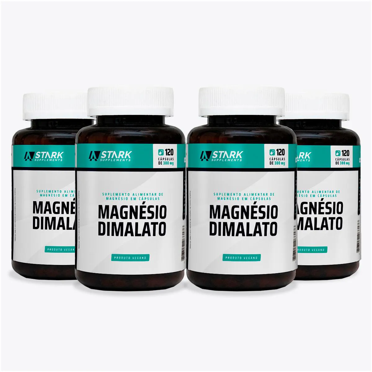 KIT 4X MAGNéSIO DIMALATO - 120 CáPSULAS - STARK SUPPLEMENTS