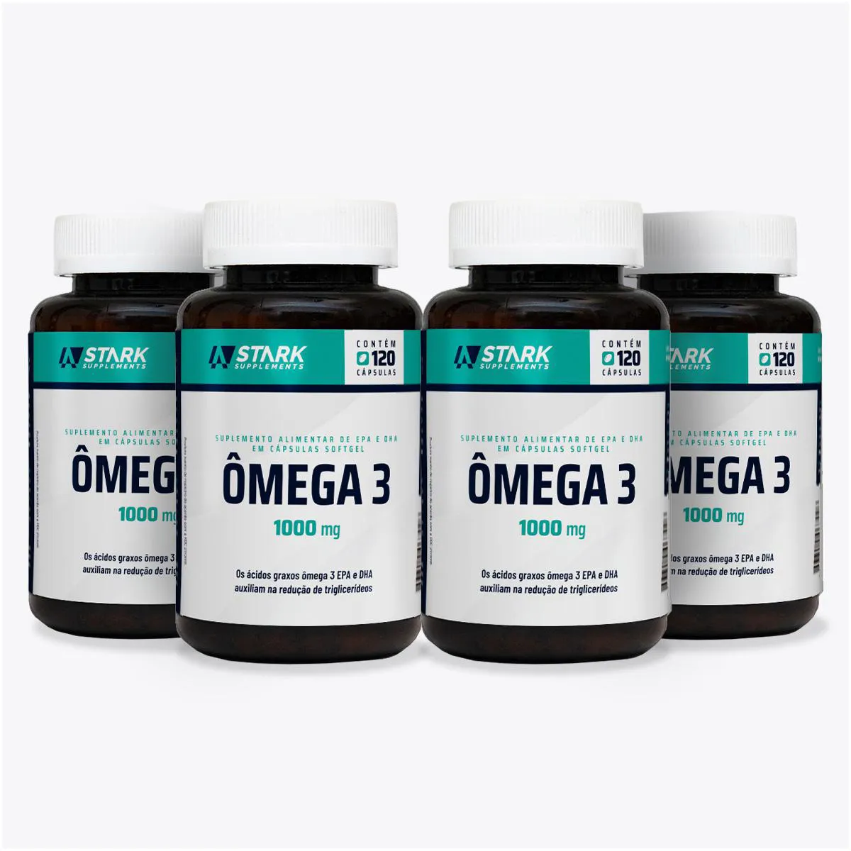 KIT 4X ÔMEGA 3 1000 MG - 120 CáPSULAS - STARK SUPPLEMENTS