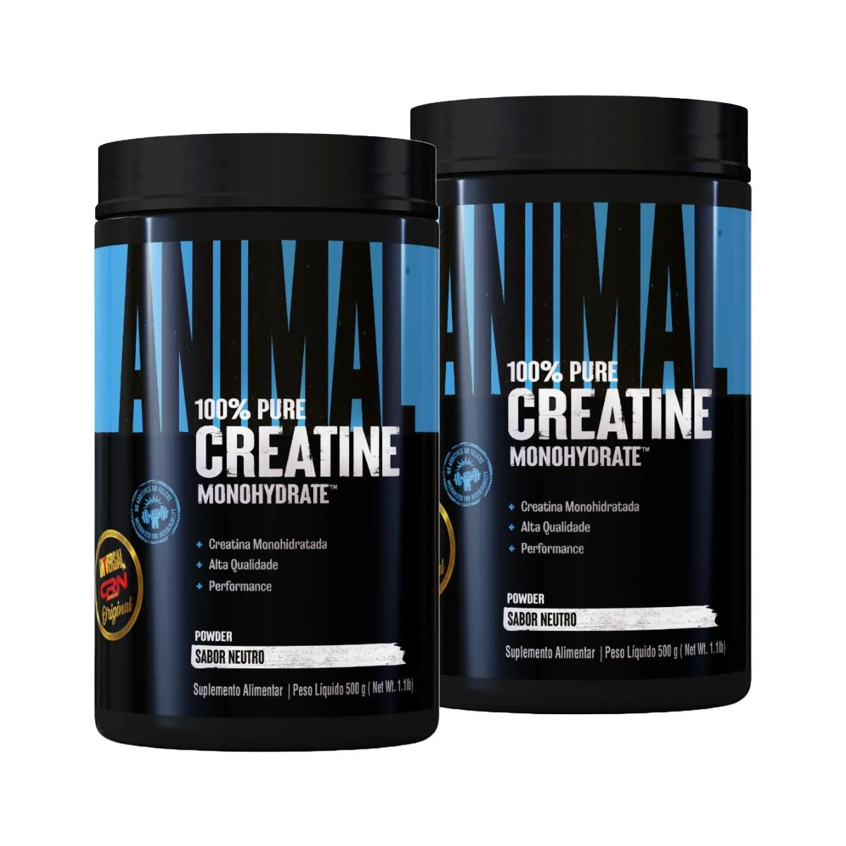 KIT 2X ANIMAL CREATINE 500G UNIVERSAL NUTRITION Neutro