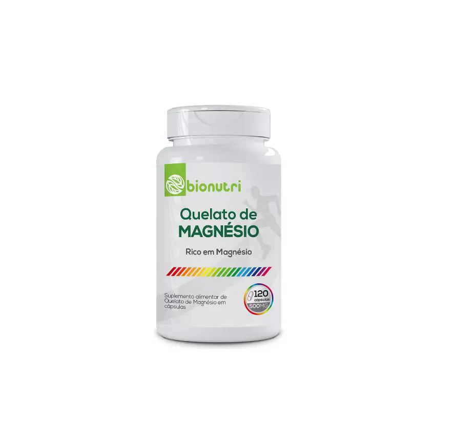 MAGNéSIO QUELATO - 120 CáPSULAS 500MG