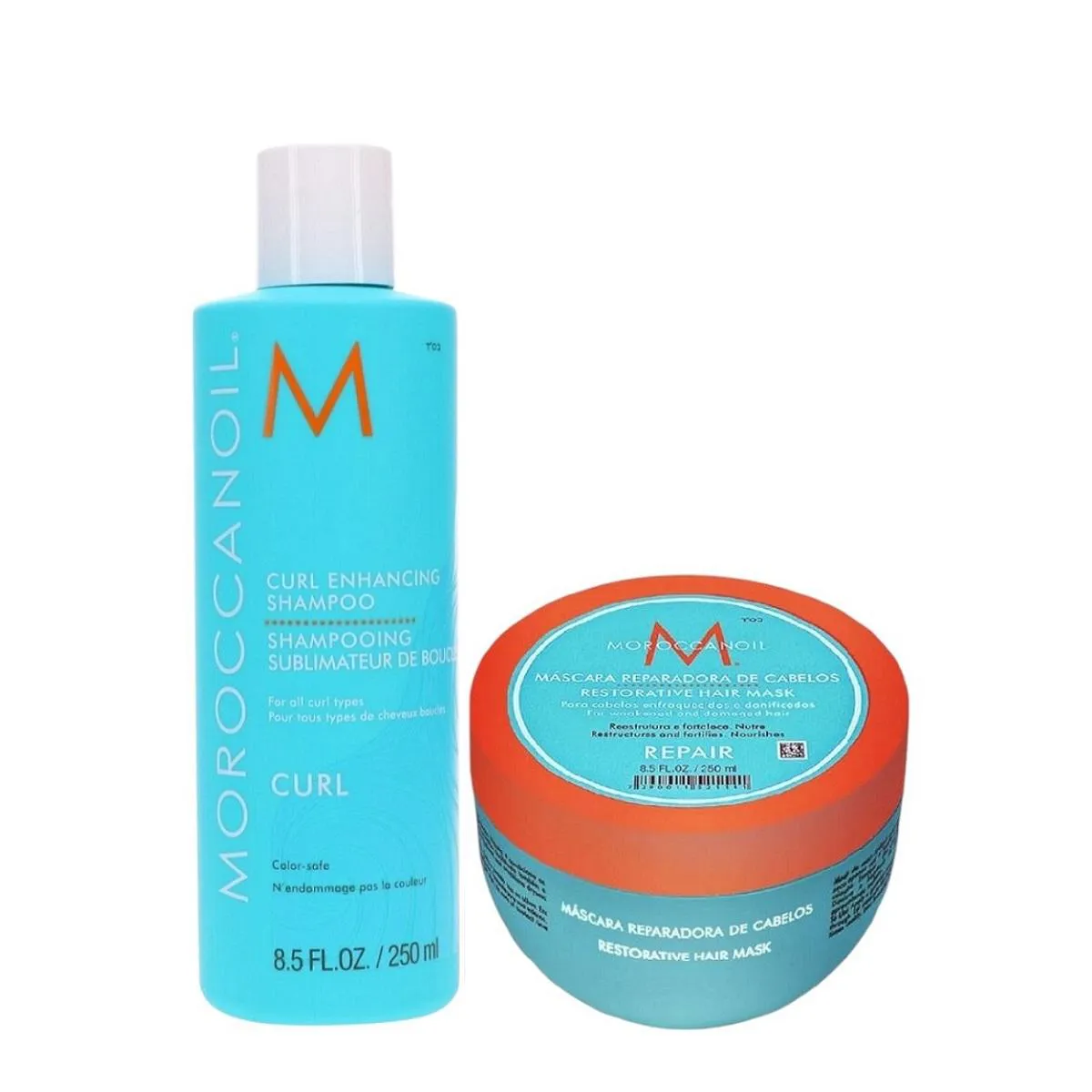 KIT MOROCCANOIL CURL - SHAMPOO 250ML + MáSCARA REPARADORA 250G