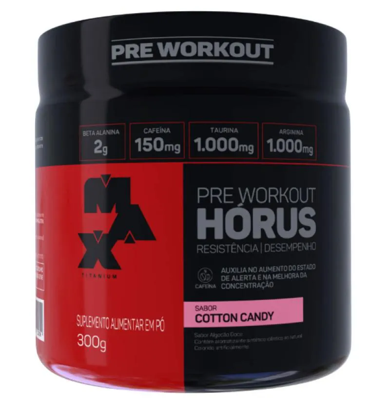 HORUS 300G MAX TITANIUM PRE TREINO FORçA FOCO Cotton Candy
